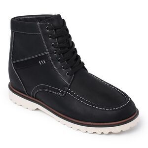 3.5''/9cm US7.5 CHAMARIPA Elevator Shoes Men Height Increase black working Boots